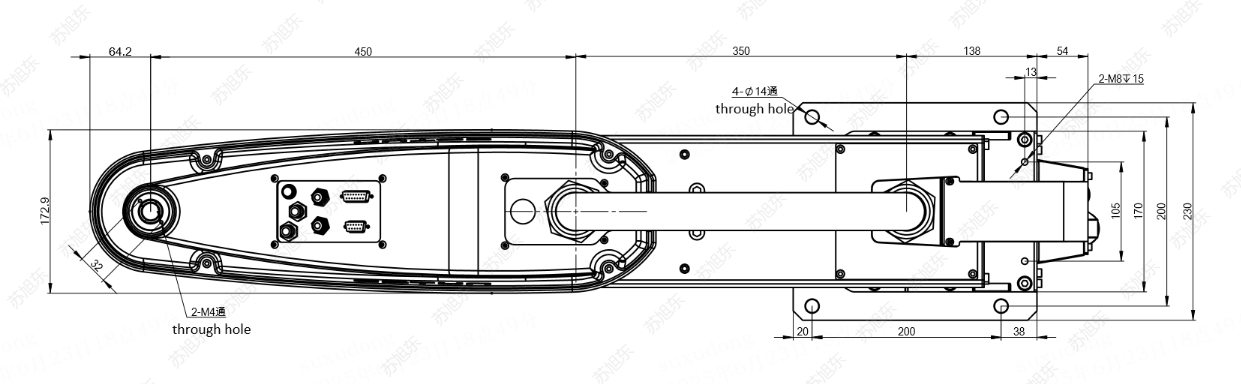 机械人底座装置尺寸图