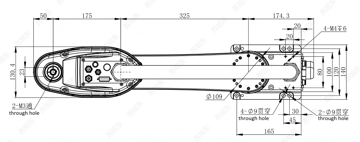 机械人底座装置尺寸图